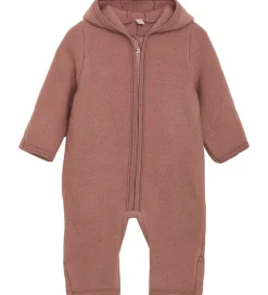 Børn Huttelihut Køredragt - Uldfleece - Burlwood m. Ører