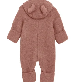 Børn Huttelihut Køredragt - Uldfleece - Burlwood m. Ører