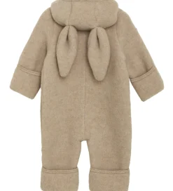Børn Huttelihut Køredragt - Uldfleece - Camel Melange m. Ører