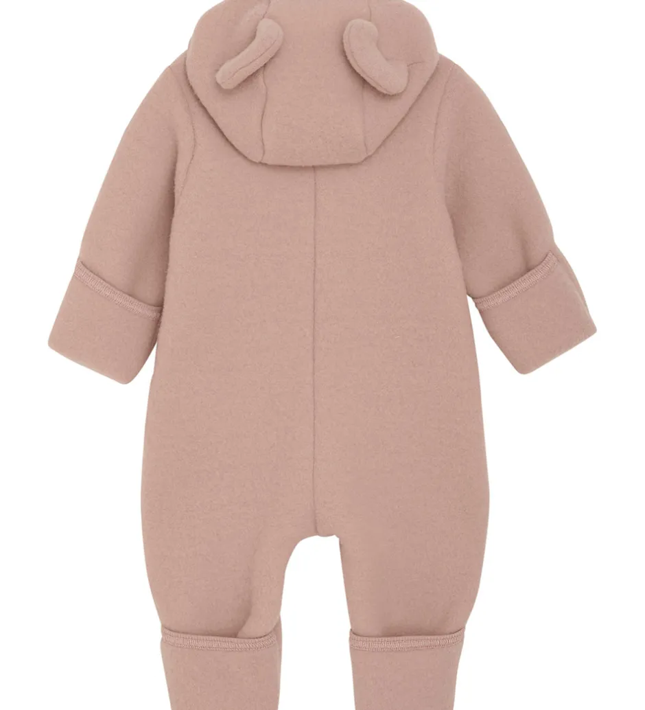 Køredragter*Huttelihut Køredragt - Uldfleece - Mahogany Rose m. Ører