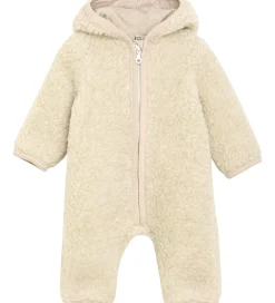 Børn Huttelihut Køredragt - Uldfleece - Teddy - Cement