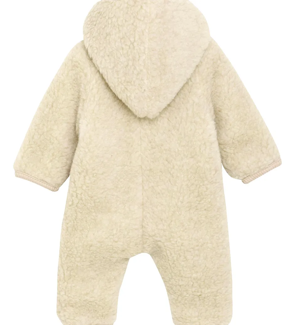 Børn Huttelihut Køredragt - Uldfleece - Teddy - Cement
