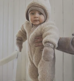 Børn Huttelihut Køredragt - Uldfleece - Teddy - Cement