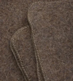 Børn Huttelihut Tæppe - Uldfleece - 85x85 cm - Brown Melange