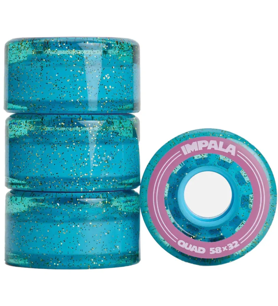 Rulleskøjter|Rulleskøjter*Impala Hjul - 4-pak - 58 mm - Holographic Glitter
