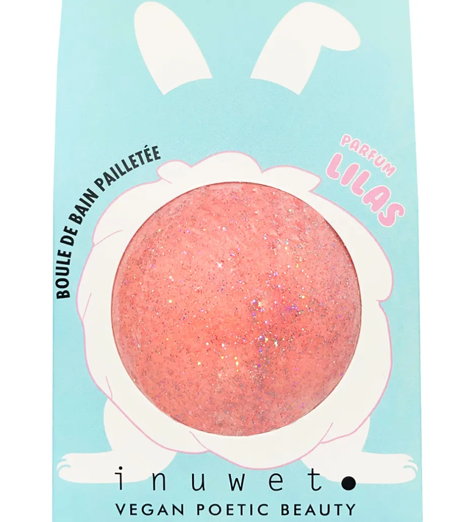 Bath Bombs*Inuwet Bath Bomb m. Duft - Lilac - Pink m. Glimmer