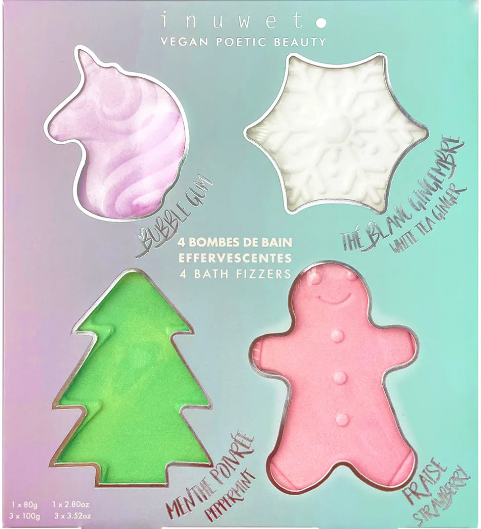 Bath Bombs*Inuwet Bath Bombs m. Duft - 4-pak - Christmas Set