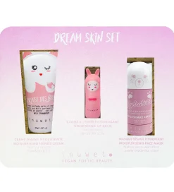 Inuwet Gavesæt - Håndcreme/Læbepomade/Ansigtsmaske - Pink