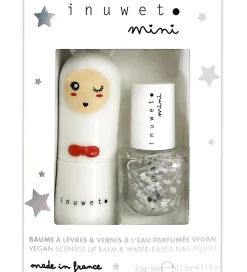 Neglelak*Inuwet Læbepomade/Neglelak - Cotton Candy/Stars - Hvid