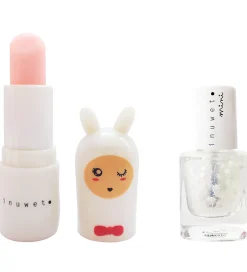 Neglelak*Inuwet Læbepomade/Neglelak - Cotton Candy/Stars - Hvid
