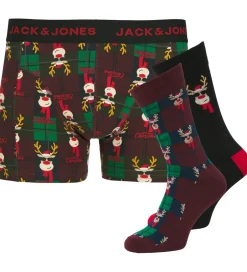 Børn Jack & Jones Gaveæske - Boxershorts/Strømper - JacRudolph - Wine