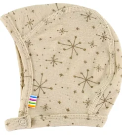 Børn Joha Babyhjelm - 1-lags - Uld - Beige m. Stjerner
