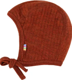 Børn Joha Babyhjelm - Uld - Rib - 2-lags - Rust