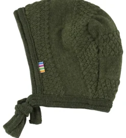 Babyhjelme|Unisex-Tøj*Joha Babyhjelm - Uld - Strik - Mos Grøn