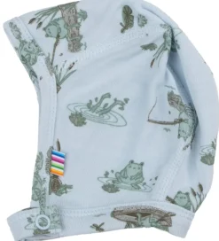 Babyhjelme*Joha Babyhjelm - Viskose/Bambus - Lyseblå m. Frøer