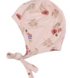 Babyhjelme*Joha Babyhjelm - Viskose/Bambus - Lyserød m. Blomster