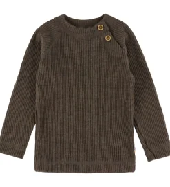 Bluser|Unisex-Tøj*Joha Bluse - Strik - Uld - Brun Meleret