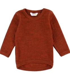 Børn Joha Bluse - Uld - Rib - Rust