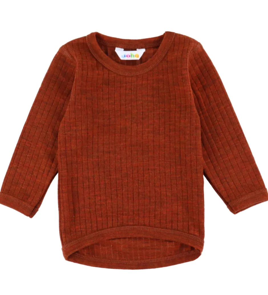 Børn Joha Bluse - Uld - Rib - Rust