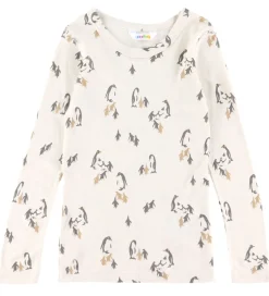 Bluser|Unisex-Tøj*Joha Bluse - Viskose/Bambus - Lys Beige m. Print