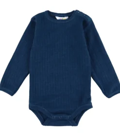 Bodyer|Uld*Joha Body l/æ - Uld - Rib - Mørk Turkis