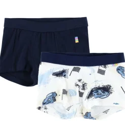Børn Joha Boxershorts - 2-pak - Viskose/Bambus - Off White m. Print