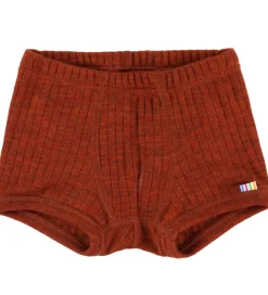 Undertøj|Uld*Joha Boxershorts - Uld - Rib - Rust