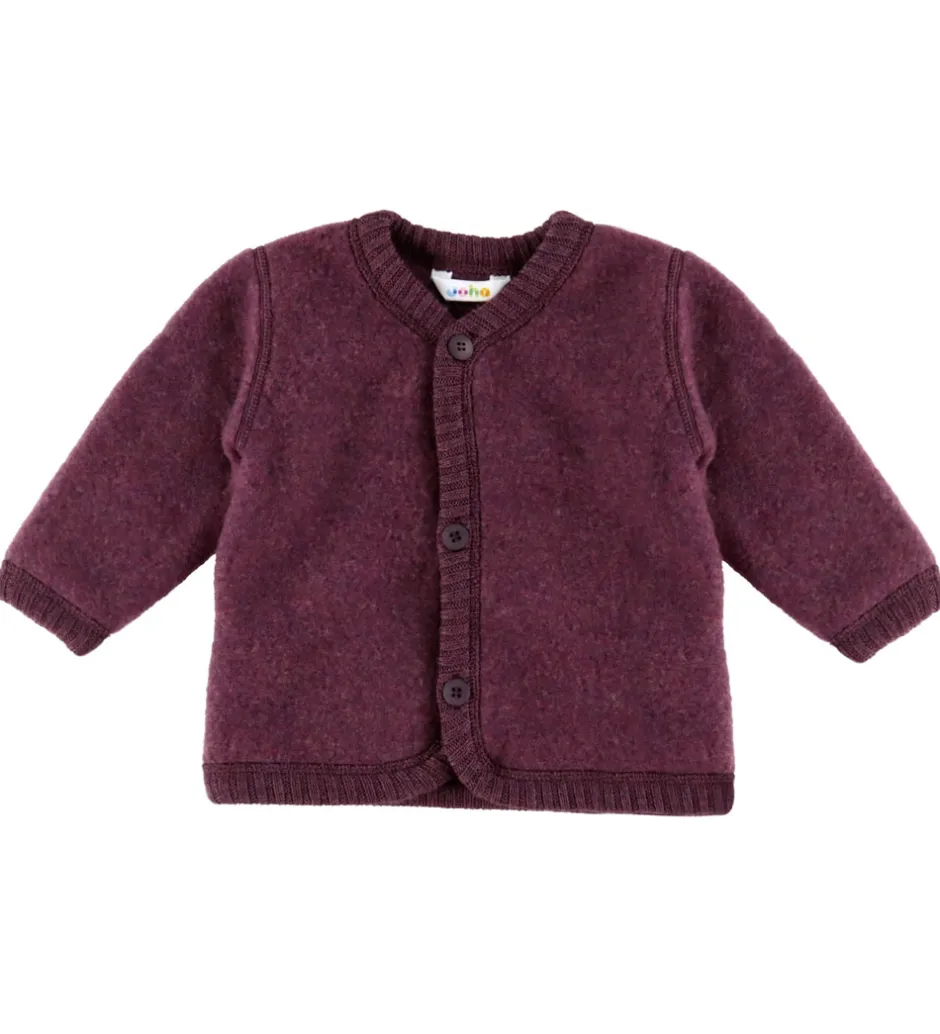 Børn Joha Cardigan - Uld - Blomme