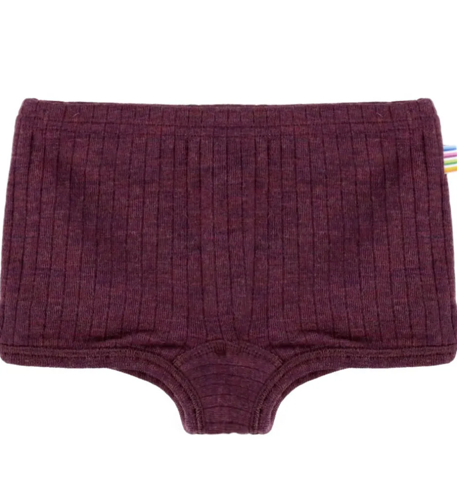 Børn Joha Hipsters - Uld - Rib - Blomme