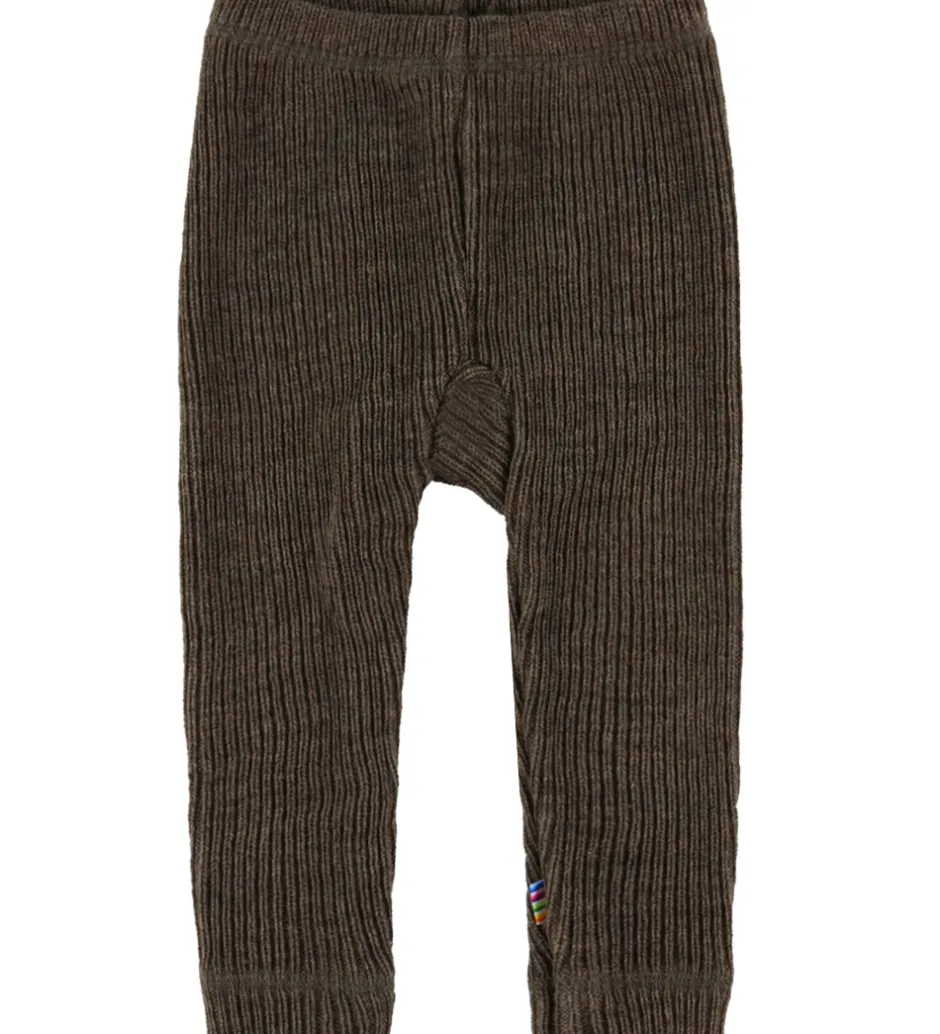 Børn Joha Leggings - Strik - Uld - Brun Meleret