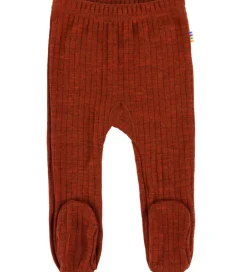 Børn Joha Leggings m. Fødder - Uld - Rib - Rust