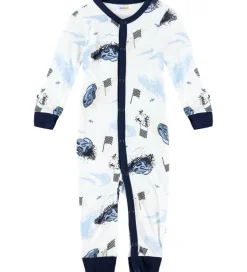 Nattøj|Drengetøj*Joha Natdragt - Viskose/Bambus - Off White m. Print