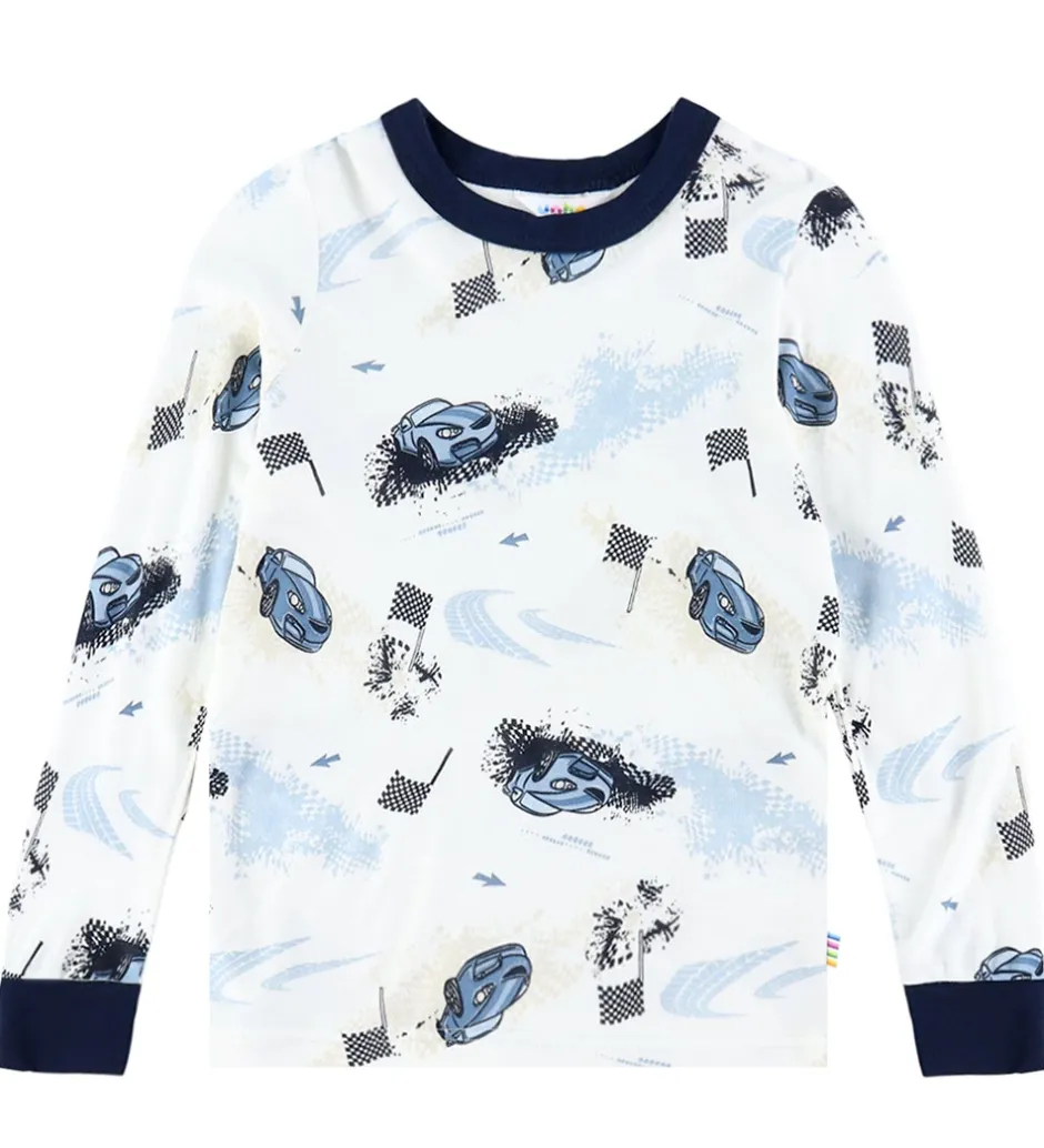 Nattøj|Drengetøj*Joha Nattøj - 2 Delt - Bambus - Off White m. Print