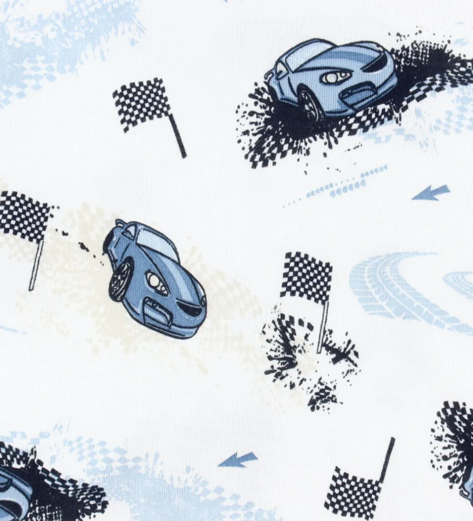 Undertøj|Drengetøj*Joha Undertrøje - Viskose/ Bambus - Off White m. Print