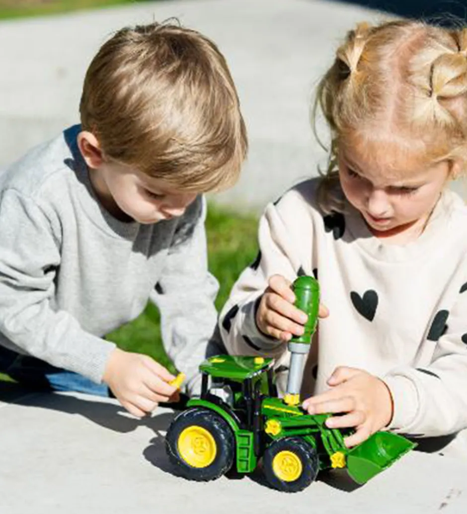 Traktorer*John Deere Traktor m. Frontlæsser