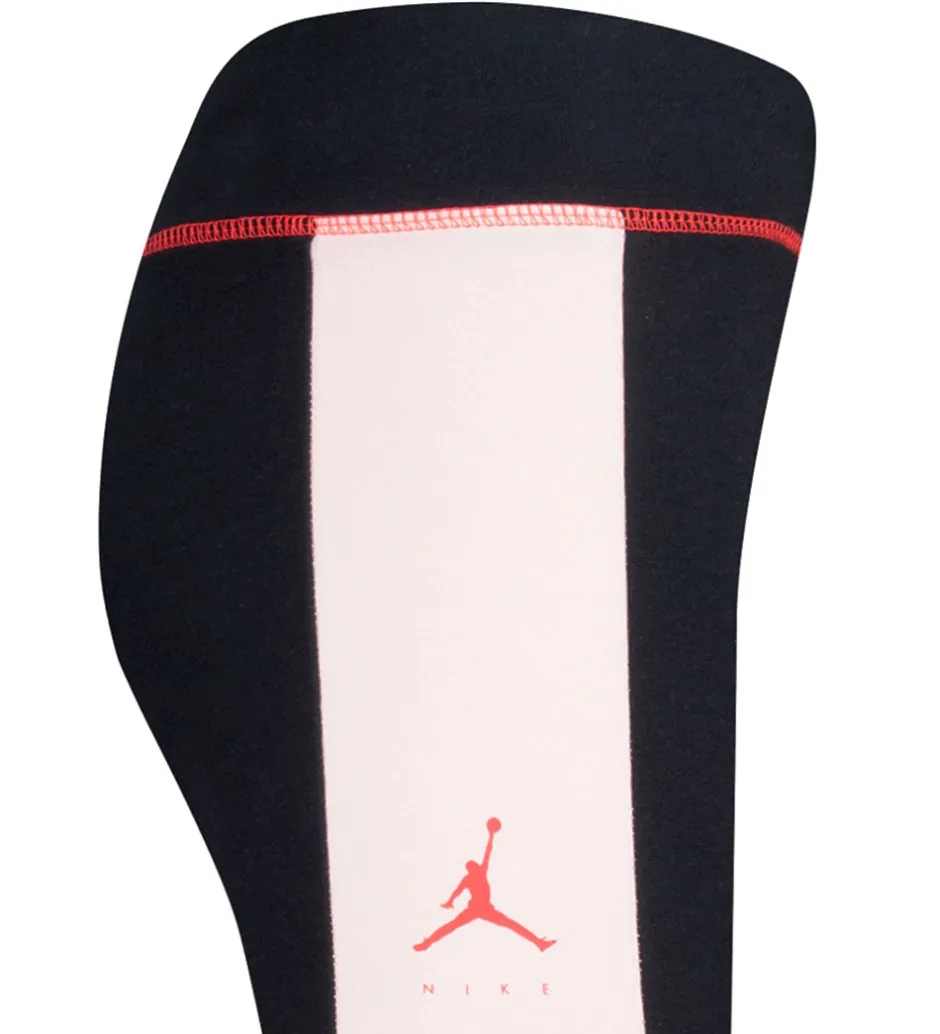Træningsbukser|Gymnastiktøj*Jordan Leggings - Big Jumpman X Nike - Sort m. Rosa/Neon