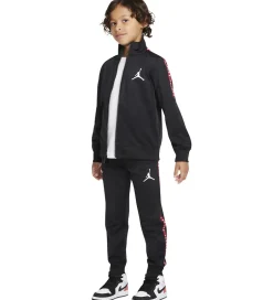 Jordan Træningssæt - Cardigan/Sweatpants - Sort m. Rød
