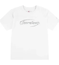 Børn Jordan T-shirt - Hvid m. Sølv