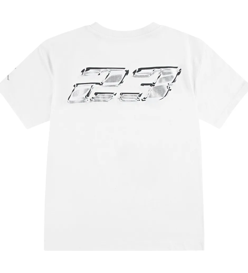 Børn Jordan T-shirt - Hvid m. Sølv