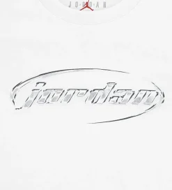 Børn Jordan T-shirt - Hvid m. Sølv