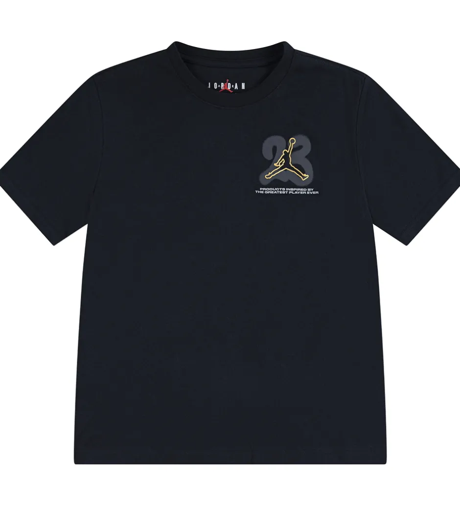 Børn Jordan T-shirt - Sort m. Guld