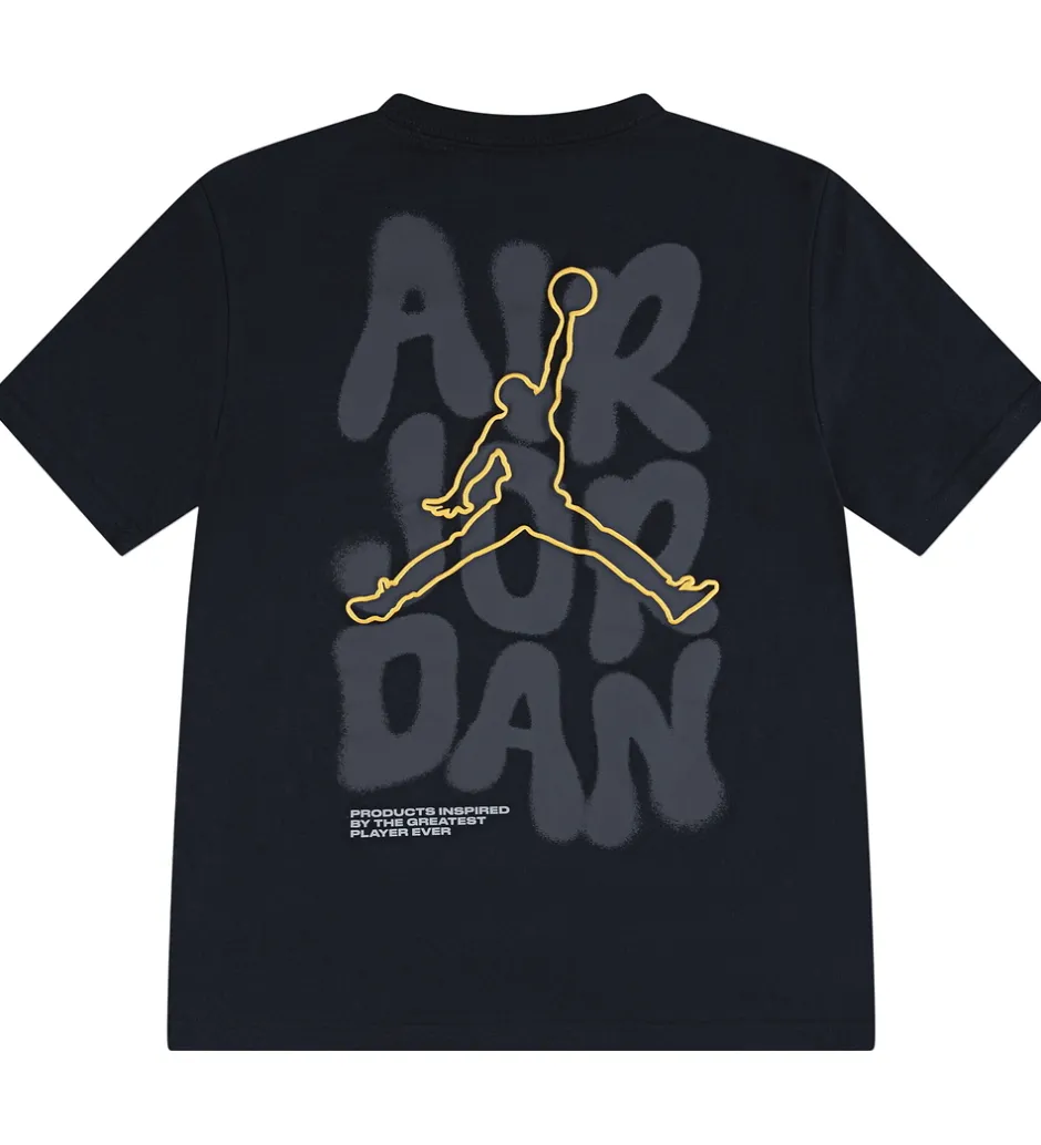 Børn Jordan T-shirt - Sort m. Guld