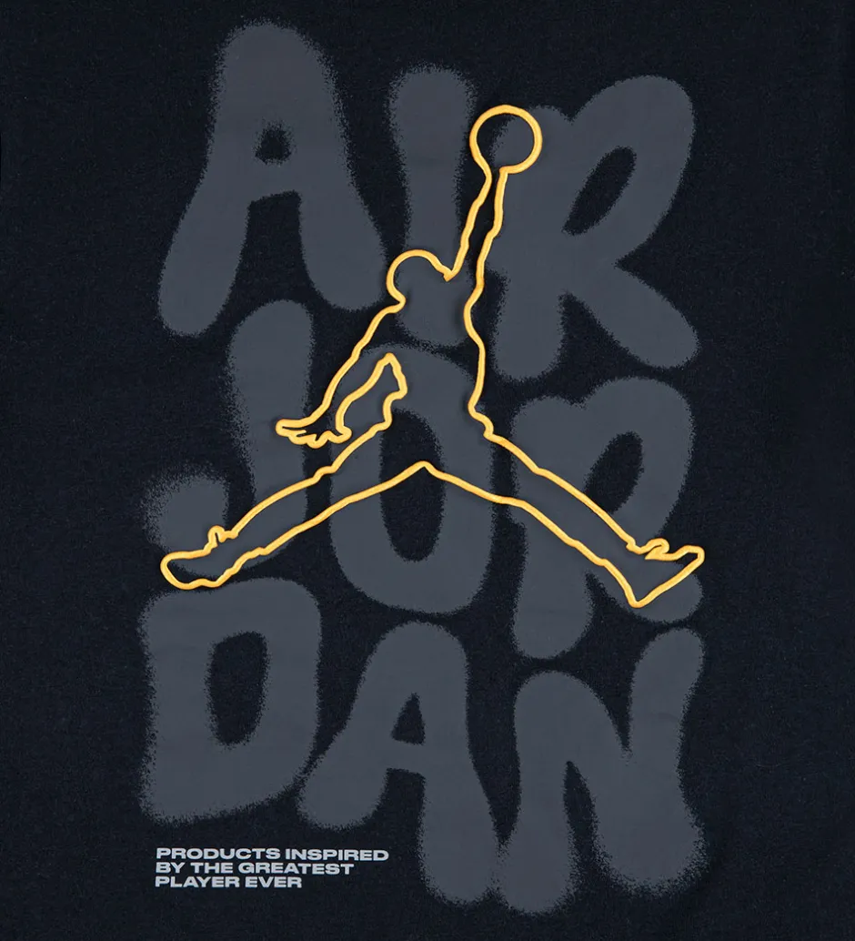 Børn Jordan T-shirt - Sort m. Guld