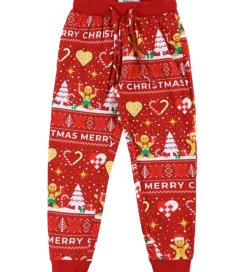 Børn Jule-Sweater s Nattøj - 2-Delt - Christmas Cookie - Rød