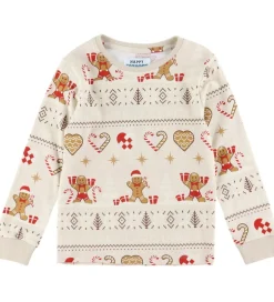 Nattøj*Jule-Sweater s Nattøj - 2-Delt - Christmas Cookie - Beige
