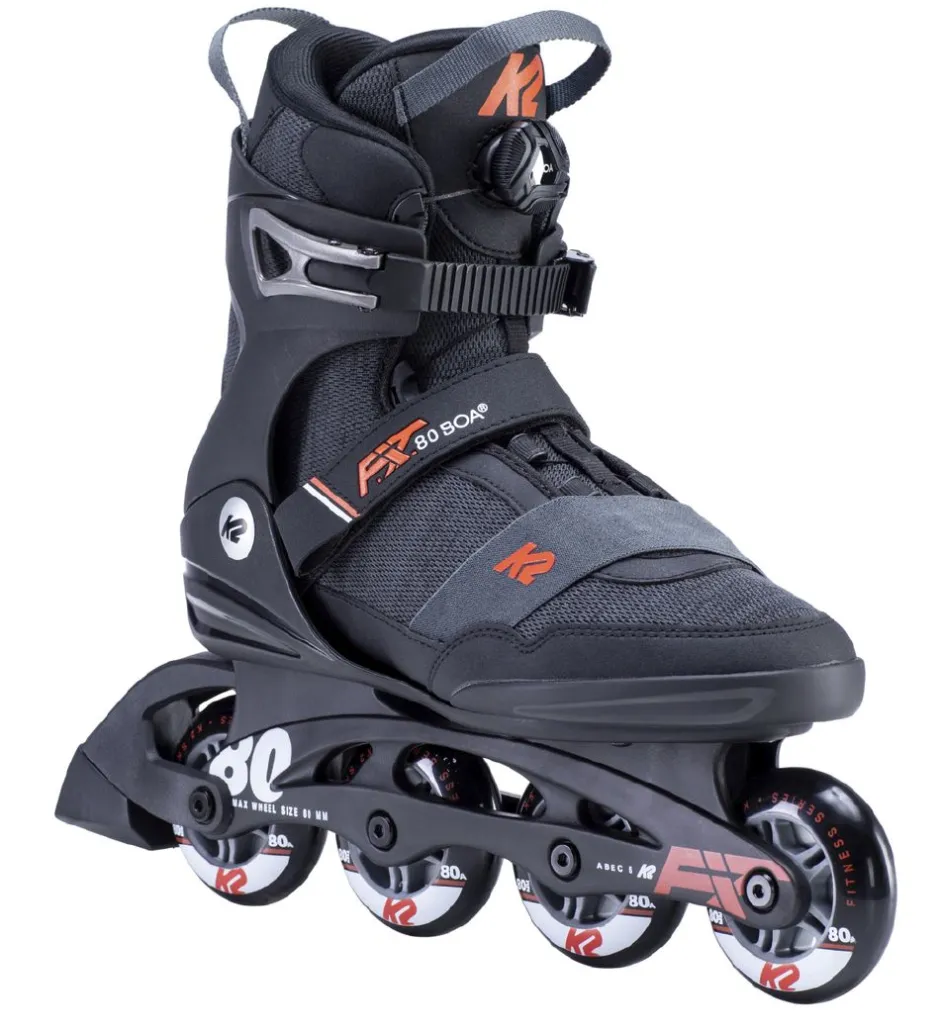K2 Rulleskøjter - F.I.T 80 Boa - Grå - Inliner
