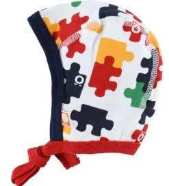 Babyhjelme*Katvig Babyhjelm - 1-Lags - Hvid m. Puslespil