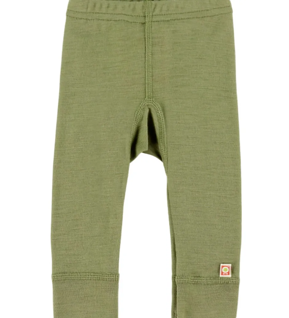 Børn Katvig Leggings - Uld - Lysegrøn