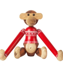 Pyntefigurer|Julepynt*Kay Bojesen Træfigur - Abe - Julesweater 2024 - Lille - Teak/Lim