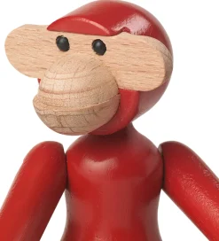 Pyntefigurer*Kay Bojesen Træfigur - Abe - 9,5 cm - Vintage - Mini - Rød